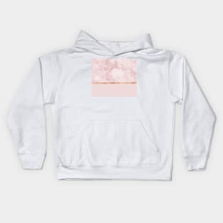 Silvec rosa on rose gold blush Kids Hoodie